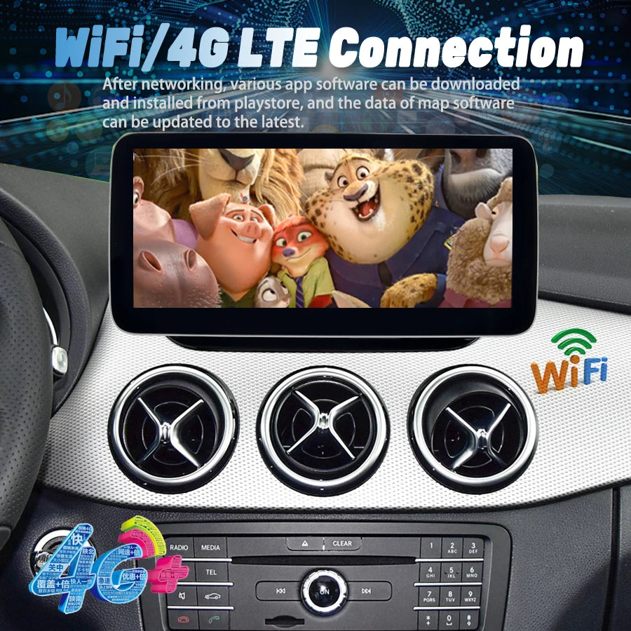 Android 13 Car Multimedia Video Player 12.3inch Qled Screen For Mercedes Benz B Class W245 | AUTOKITSHOP