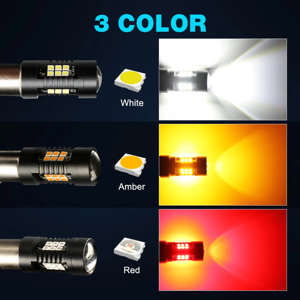 1156 BA15S P21W LED BAU15S PY21W BAY15D LED Bulb 1157 P21/5W R5W 21pcs 3030SMD Auto Lamp B