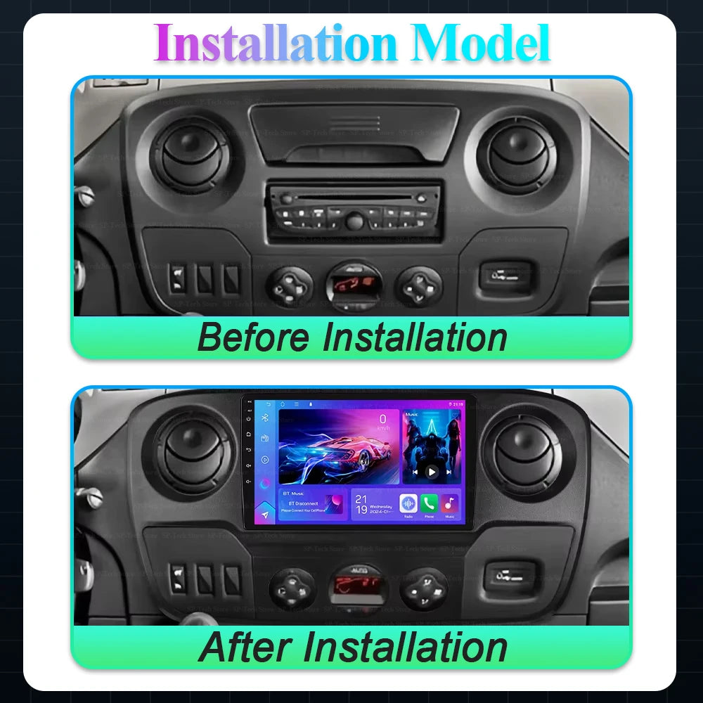 Android 16 Multimedia For Renault Master Nissan Nv400 Opel Movano 2010 - 2021 Car Player G | AUTOKITSHOP
