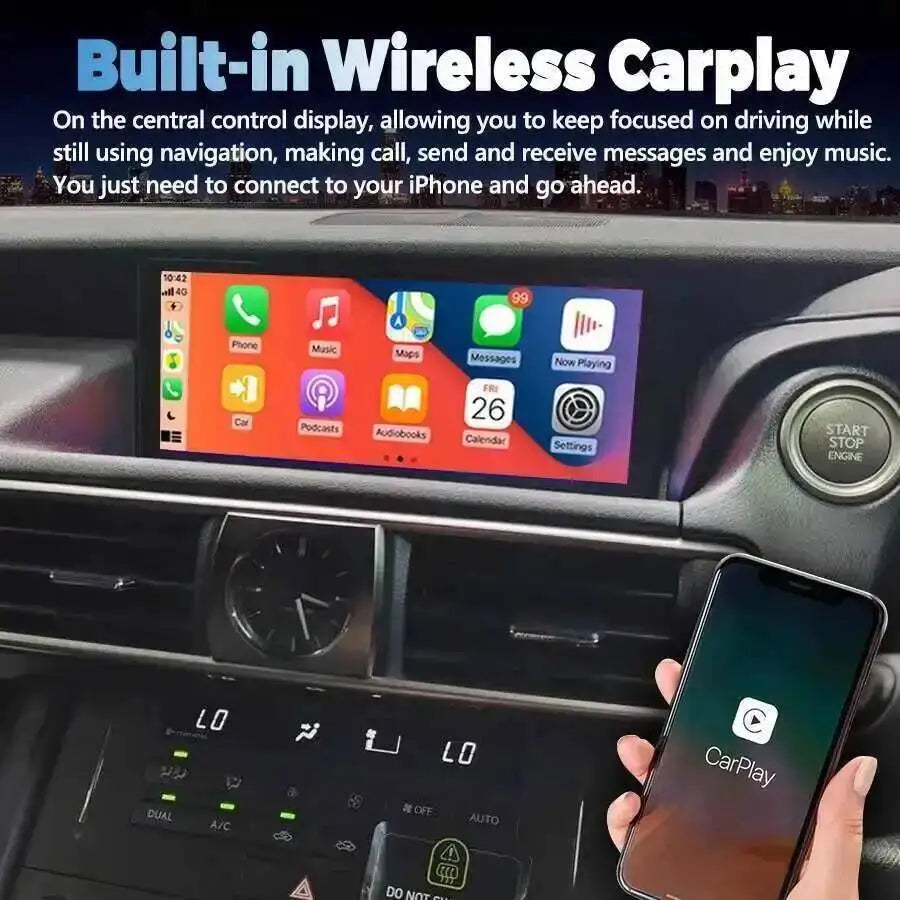 Android 14 Navi Bluetooth Radio For Lexus IS RC 200 250 200t 300h 2013-2019 Car Multimedia
