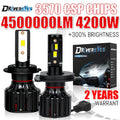 Super Bright H4 H7 LED Headlights Canbus 4200W H11 H8 H9 9005 HB3 9006 HB4 9012 HIR2 45000