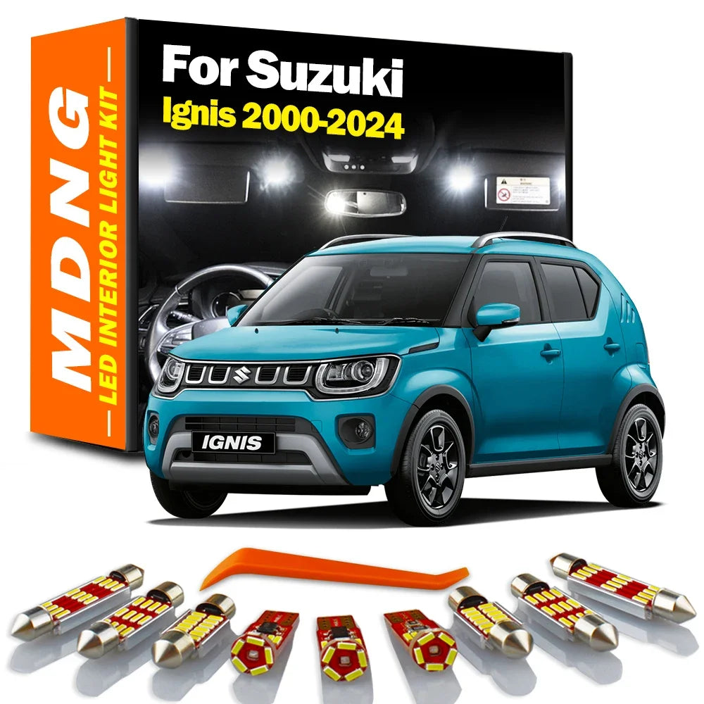 LED Interior Light Kit for Suzuki Ignis 2000- 2016 - Canbus Dome Map Door Trunk Bulbs | AUTOKITSHOP