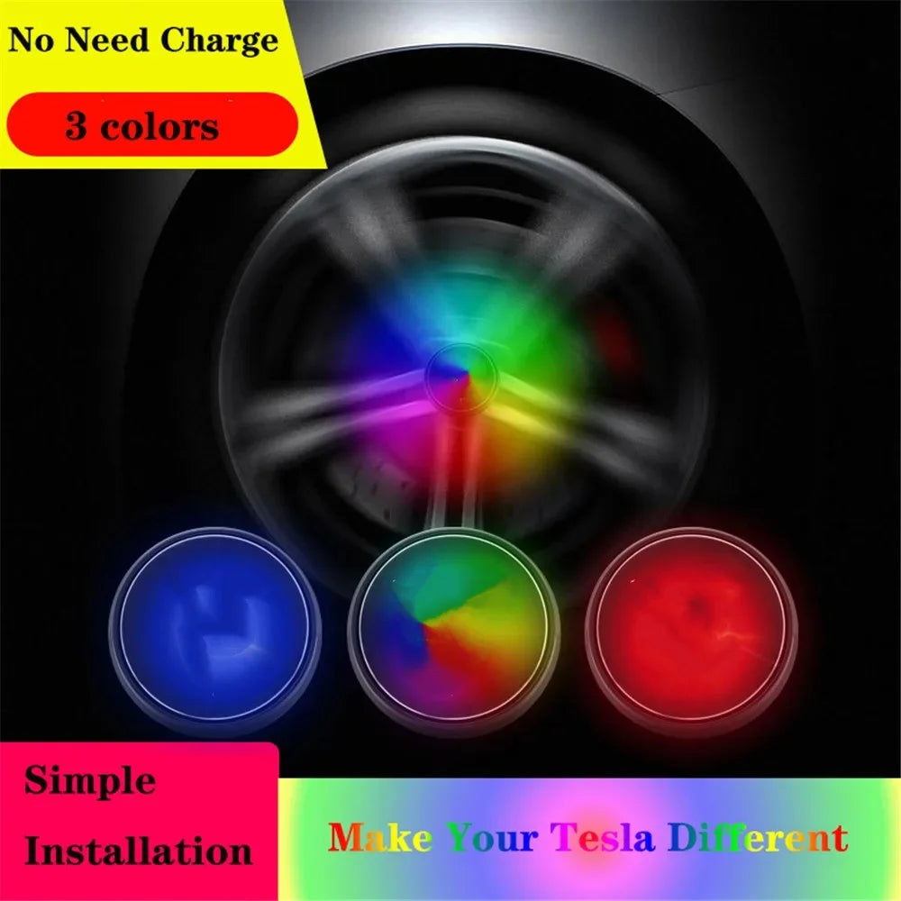 Customized Logo LED Wheel Hub Lamp For Car Luminous Center Wheel Hub Cover Special Purpose