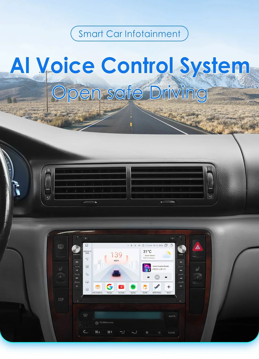 2din Carplay Android Auto Car Radio for VW Golf 4 Passat POLO Transport T5 Multivan Seat J