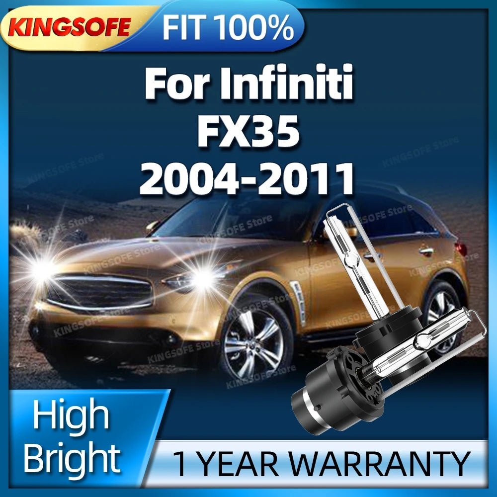 Xenon 35W HID Car Lamp D2S Headlight 6000K Upgrade Bulbs For Infiniti FX35 2004-2011 2005
