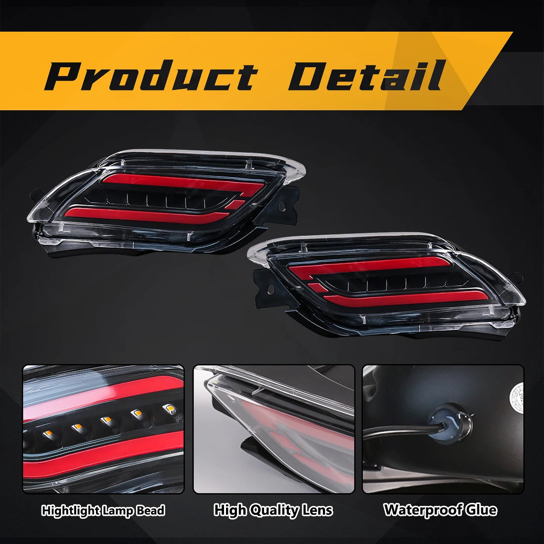 LED Rear Bumper Reflector Light For Toyota Vios 2008 2009 2010 2011 2012 2013 Start-up Ani | AUTOKITSHOP