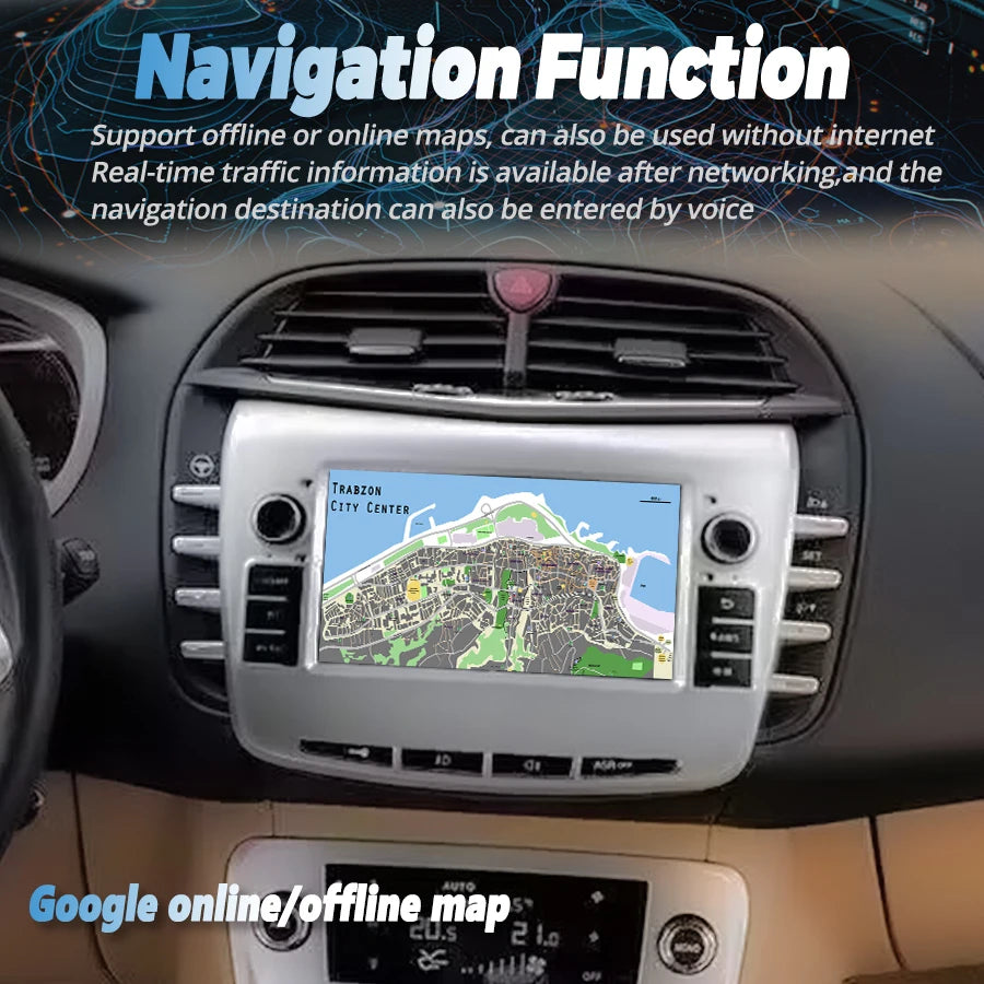 Android Screen AI Voice Control Car Radio For Lancia Delta 2009-2019 Carplay Multimedia Pl