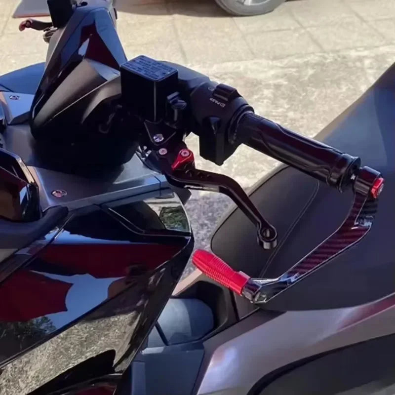 2PCS CNC Motorcycle Brake Clutch Levers Guard Protector Modification Anti-Fall Horn Brakes Hand  - Automotive LED Light