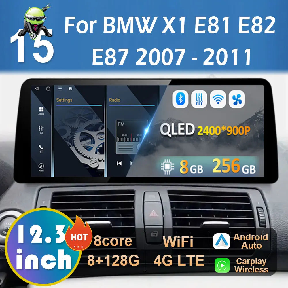 Wireless Carplay for BMW X1 E81 E82 E87 2007 - 2011 GPS Navigation DSP Stereo CCC CIC Syst | AUTOKITSHOP
