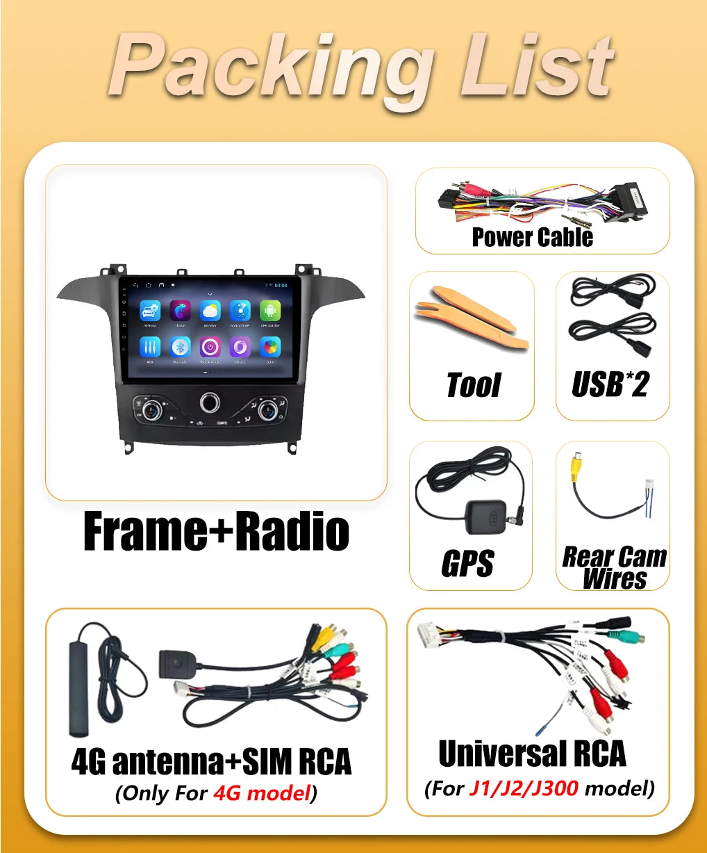Android 16 Auto Car Radio For Ford S Max S-MAX Galaxy 2007-2015 GPS Navigation Multimedia  | AUTOKITSHOP