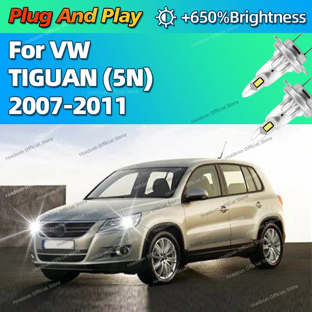 2/4Pcs High Power Headlight Car LED Lights Bulbs 160W Plug and Play For VW VOLKSWAGEN TIGU