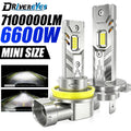 6600W H11 H7 LED Headlight CANBUS H4 H8 H1 9005 HB3 9006 HB4 Lights Mini Lamp 1:1 Size Wir