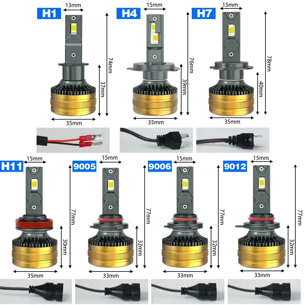 XSTORM H7 LED Bulbs Canbus 120W 30000LM H1 H4 LED Headlight 9005 9006 9012 Lamp for Car 56