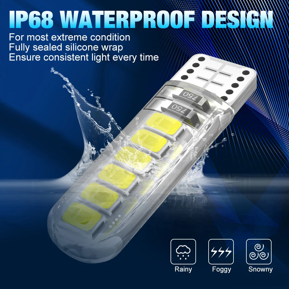 2/10x W5W T10 Led Bulbs Canbus 168 194 12pcs 2835 Chips Car Interior Dome Reading License