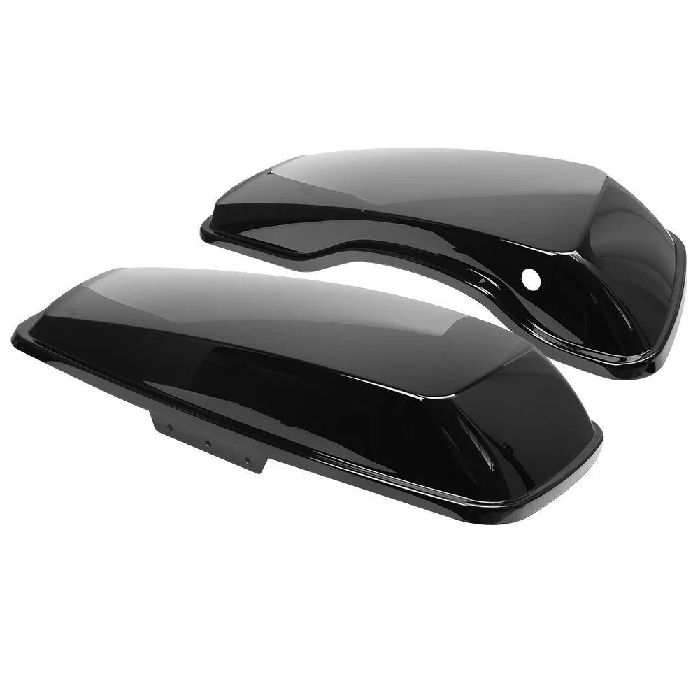 Black Saddlebag Lids Covers Motorcycle Accessories For Harley Touring Road King Street Electra G - Automotive LED Light