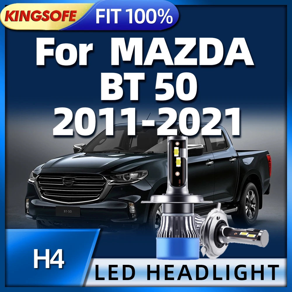 KINGSOFE Car Lights H4 LED 22000LM Headlight Bulb For MAZDA BT50 2011 2012 2013 2014 2015