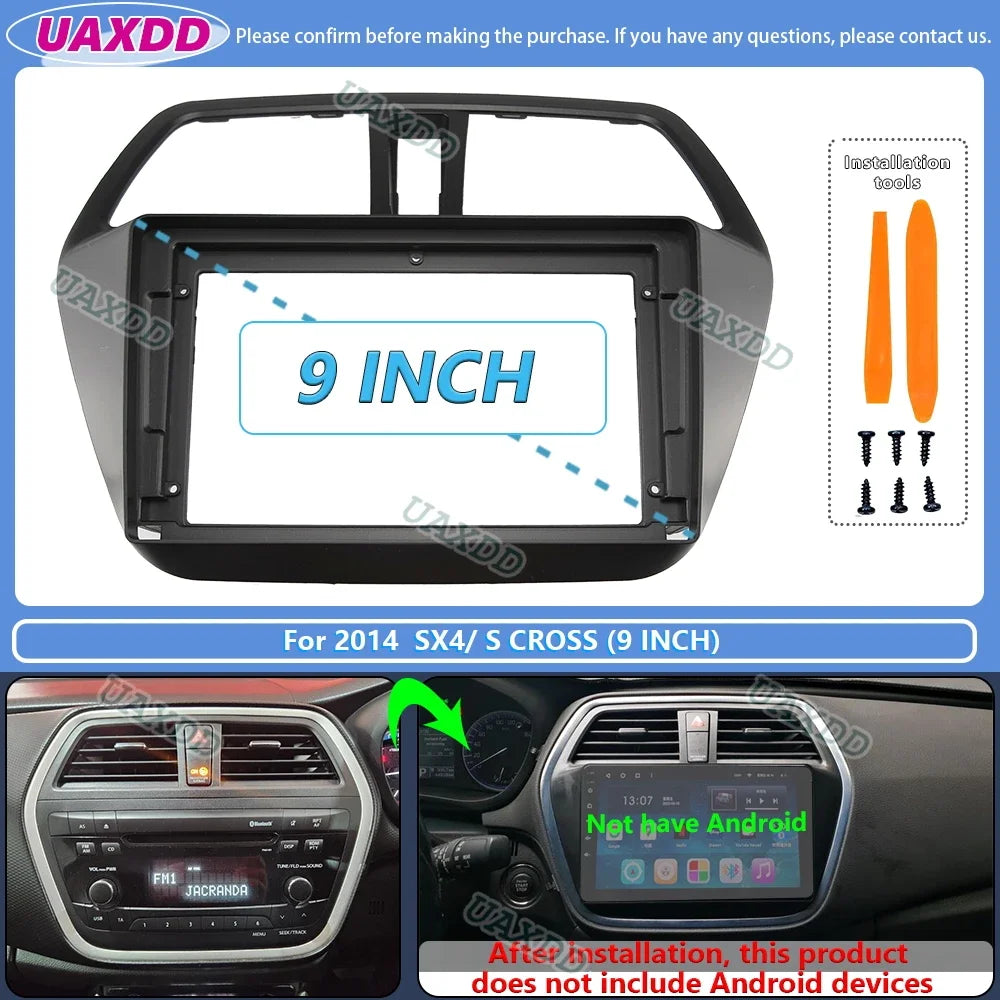 For 2006-2013 Suzuki sx4 s cross Fiat sedici 9inch Car radio android stereo frame panel fa