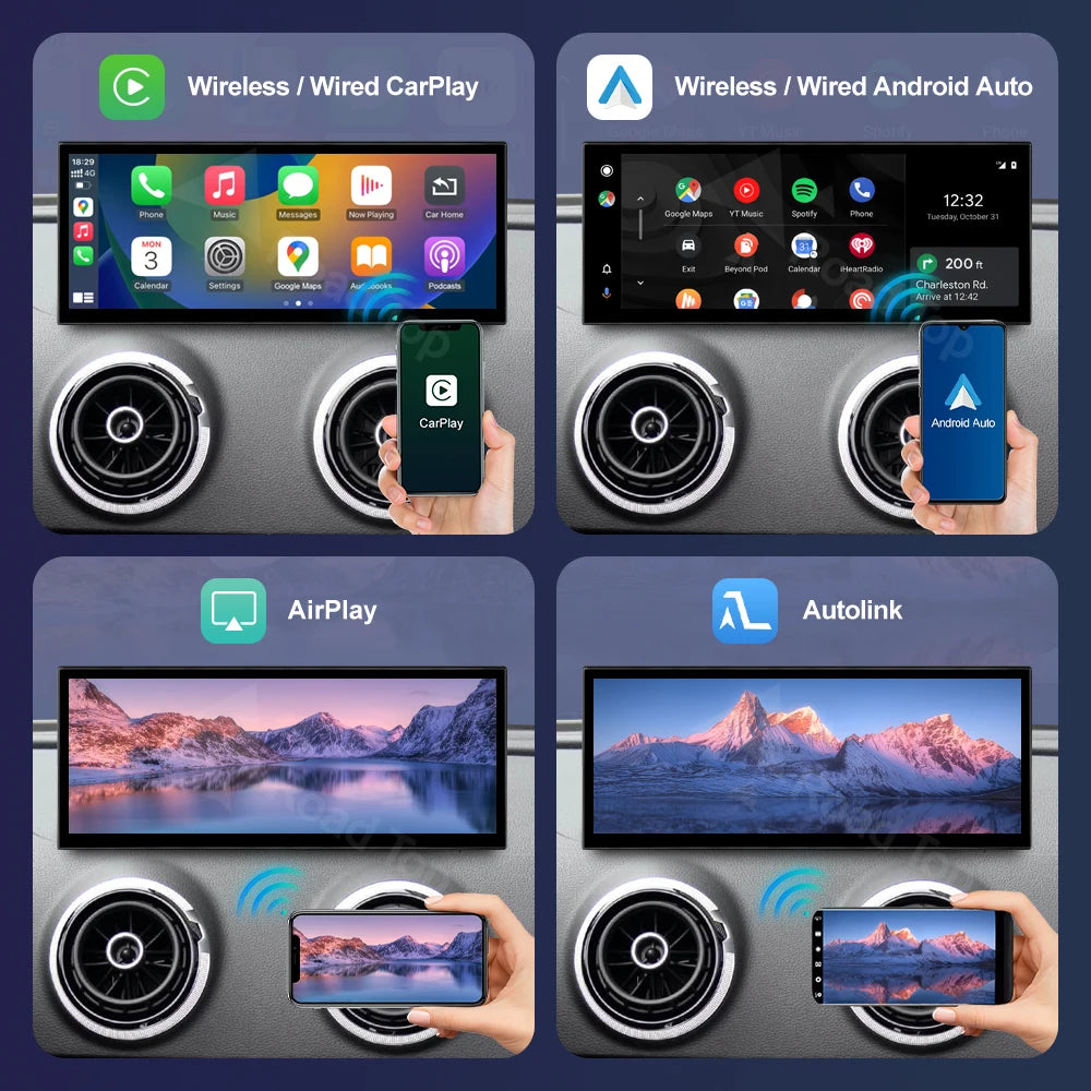 Road Top 12.3" Linux Screen For Audi A3 S3 2014-2019 with Wireless CarPlay Android Auto Ai