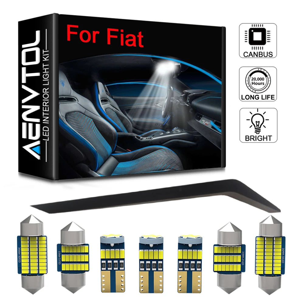 Car Interior LED Lights Canbus for Fiat Abarth 500 595 695 500C 595C 695C Grande Punto EVO