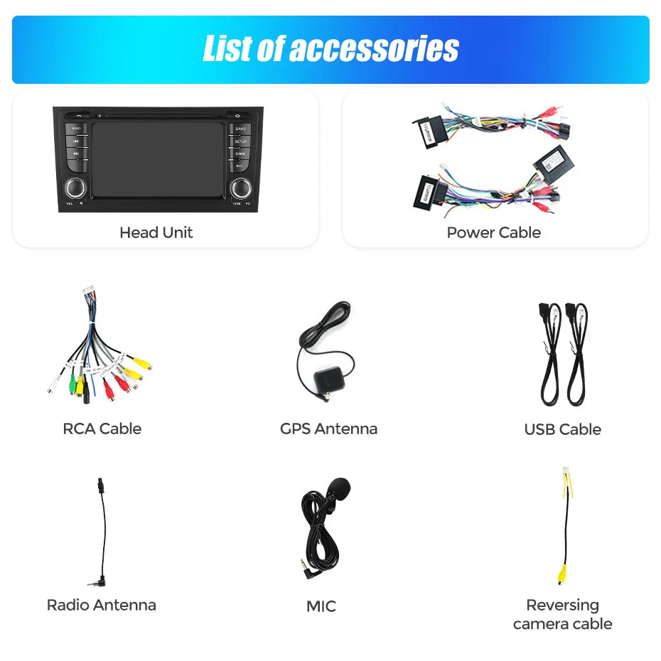 MEKEDE&NAVIFLY Intelligent Car audio radio system For Audi A6 S6 RS6 Car Radio Allroad C5