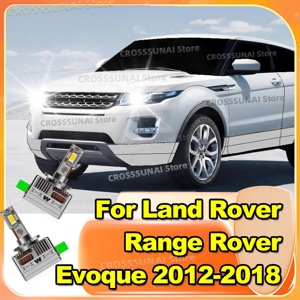 Led Headlight Canbus Bulbs Replace Xenon Lamp 50000LM For Land Rover Range Rover Evoque 20