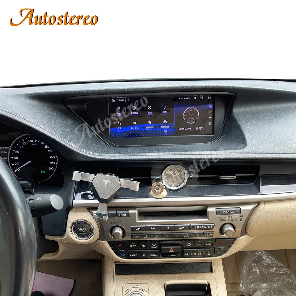 System Qualcomm Carplay Android 13 For Lexus ES300 ES350 2013-2019 Car GPS Navigation Auto
