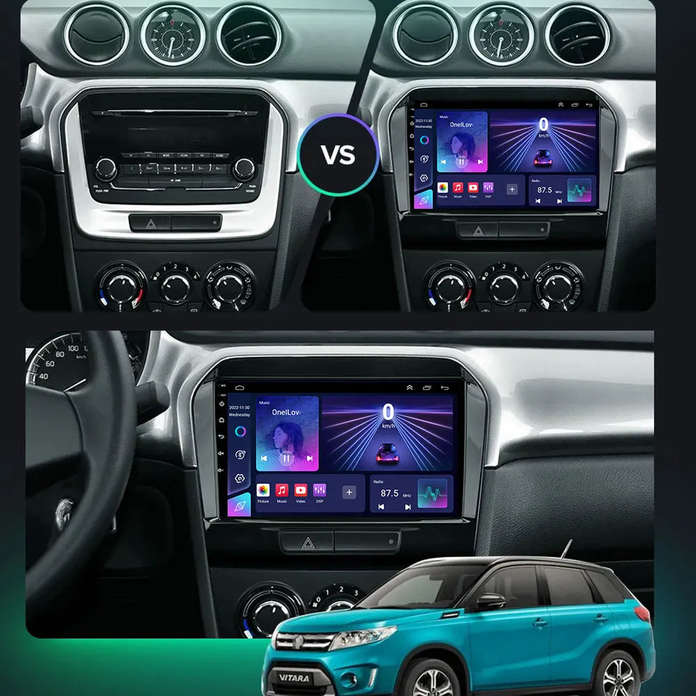 Android 13 For Suzuki Vitara 4 2015 - 2022 Car Radio Stereo Multimedia Navigation GPS Vide