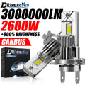2600W 3000000LM 1:1 H7 LED CANBUS Headlight Mini Lamps 7535 CSP Chip Mini Led Light Plug &