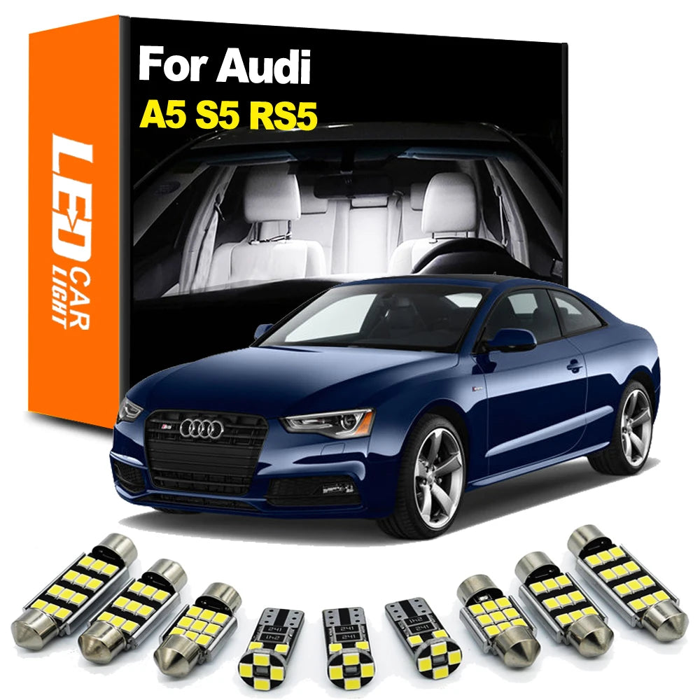 LED Interior Light Kit for Audi A5 S5 RS5 8TA 8T3 B8 B9 Sportback Coupe 2007-2014 - Canbus Dome Map Door Trunk Bulbs ...