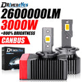 3000W 2600000LM D2S D5S D8S LED Bulb High Low Beam D1S D3S D4S Xenon Replacement Light Sup
