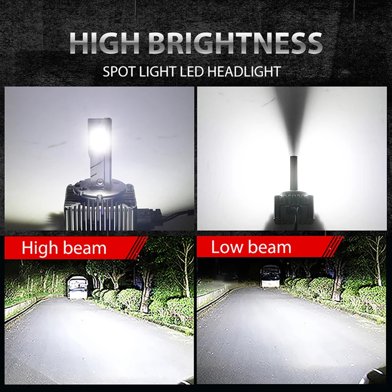 3000000LM 2800W D1S D3S LED Headlight Canbus D2S D4S D8S D2R D4R Car Lights 8000K 4300K 1: