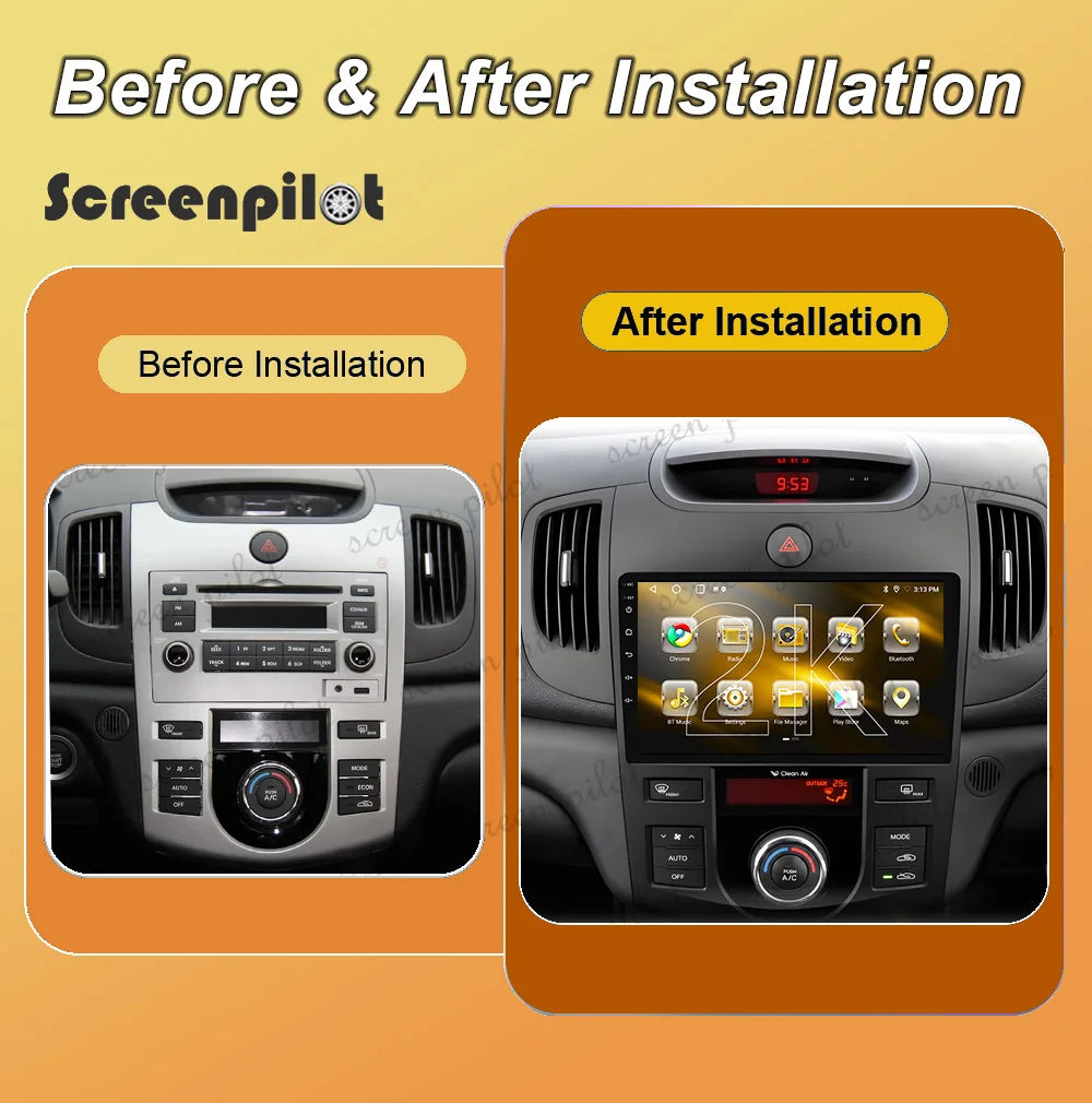For Kia Forte Cerato 2008-2014 Car Stereo Radio Multimedia Video Player Gps Rds Carplay An | AUTOKITSHOP