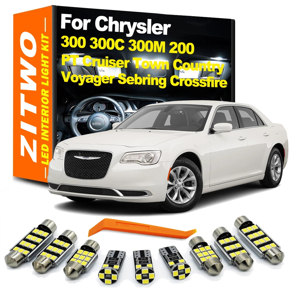 ZITWO LED Interior Light Kit For Chrysler 300 300C 300M 200 Grand Voyager Town Country PT Cruise - Canbus LED Car Light