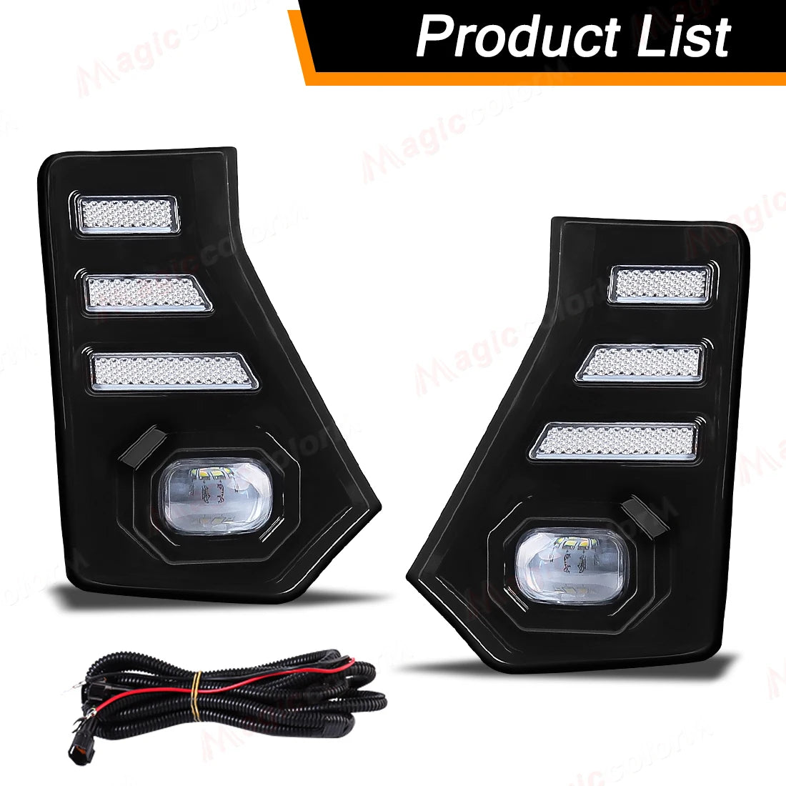 Car LED DRL Daytime Running Lights For Toyota Tacoma 2024 Front Bumper Yellow Fog Lamps Dr | AUTOKITSHOP
