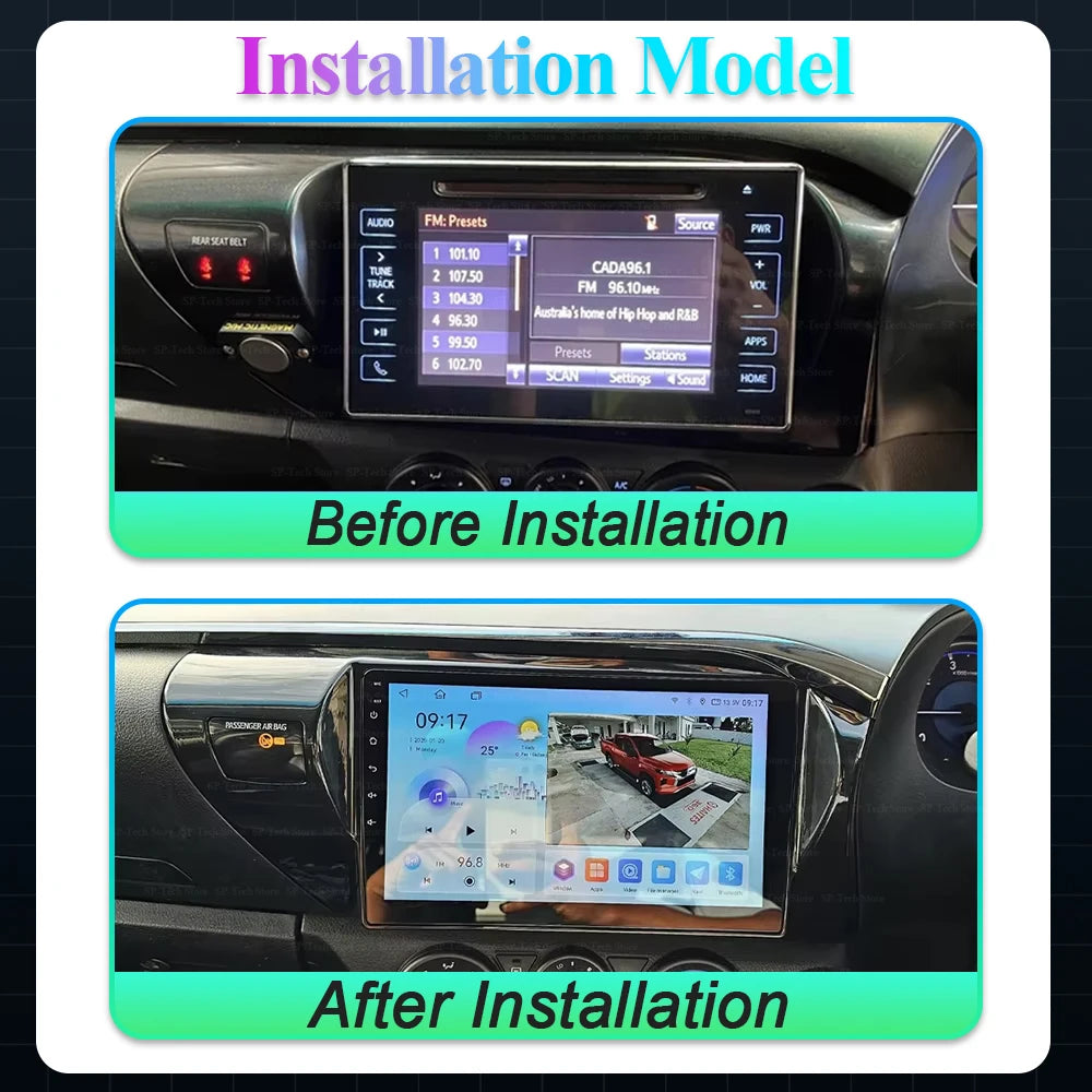 Android 16 For Toyota Hilux Pick Up An120 2015-2020 Rhd Lhd Car Radio Multimedia Video Pla | AUTOKITSHOP
