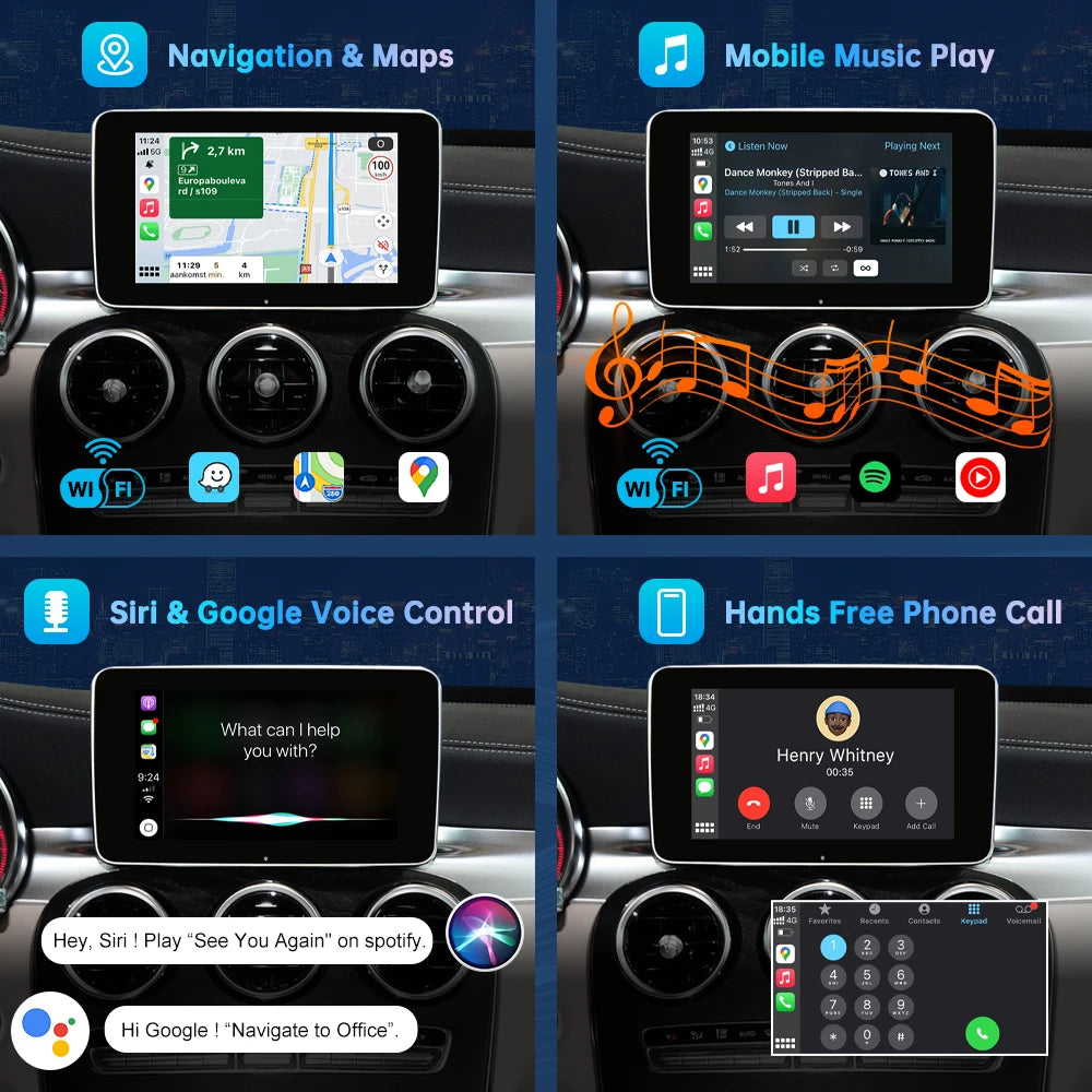 RoadTop Wireless CarPlay Decoder Android Auto for Mercedes Benz C-Class & GLC-NTG5.0 2015- | AUTOKITSHOP