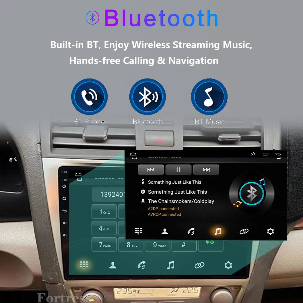 Car Radio Android 16 For Toyota Camry 40 2007 2008-2011 RDS 8 Core Navigation 360 Camera W