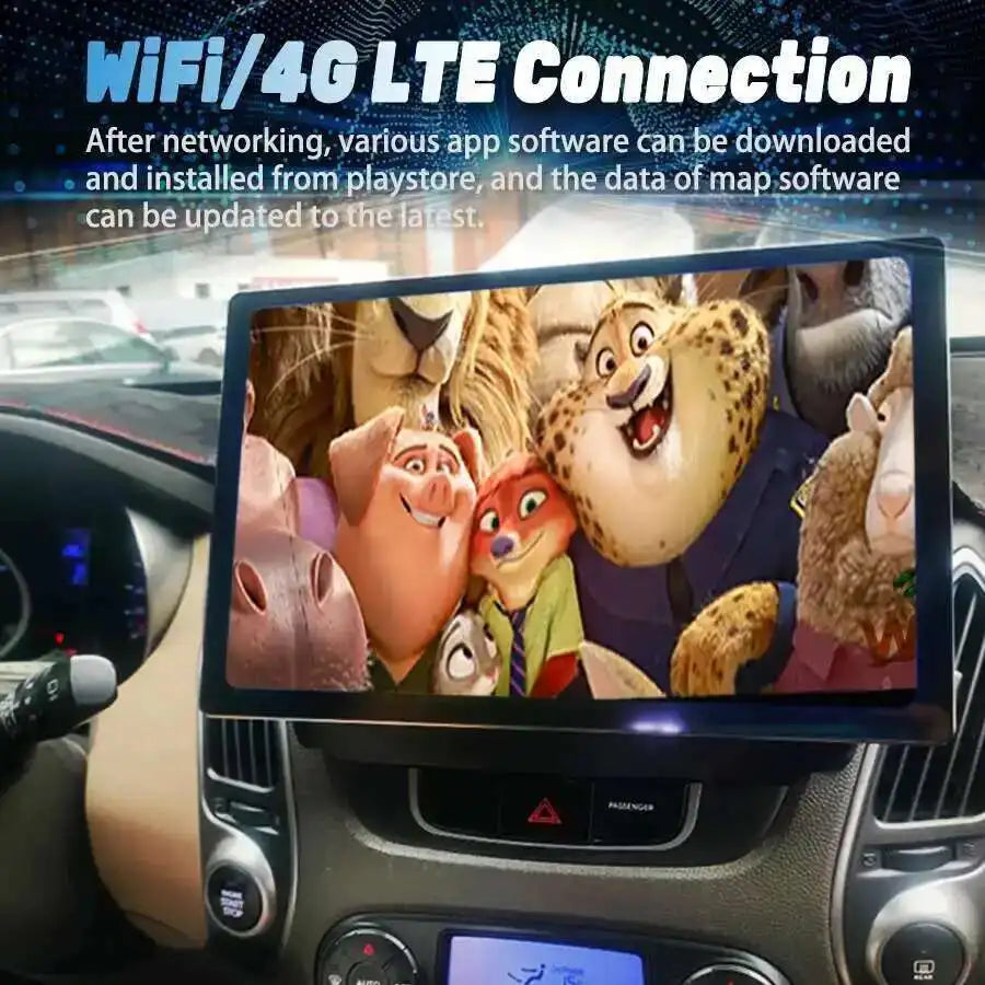 13.3" 2K Screen Android 14 For Hyundai Tucson 2013 2014 2015 Ix35 Car Radio Multimedia Vid