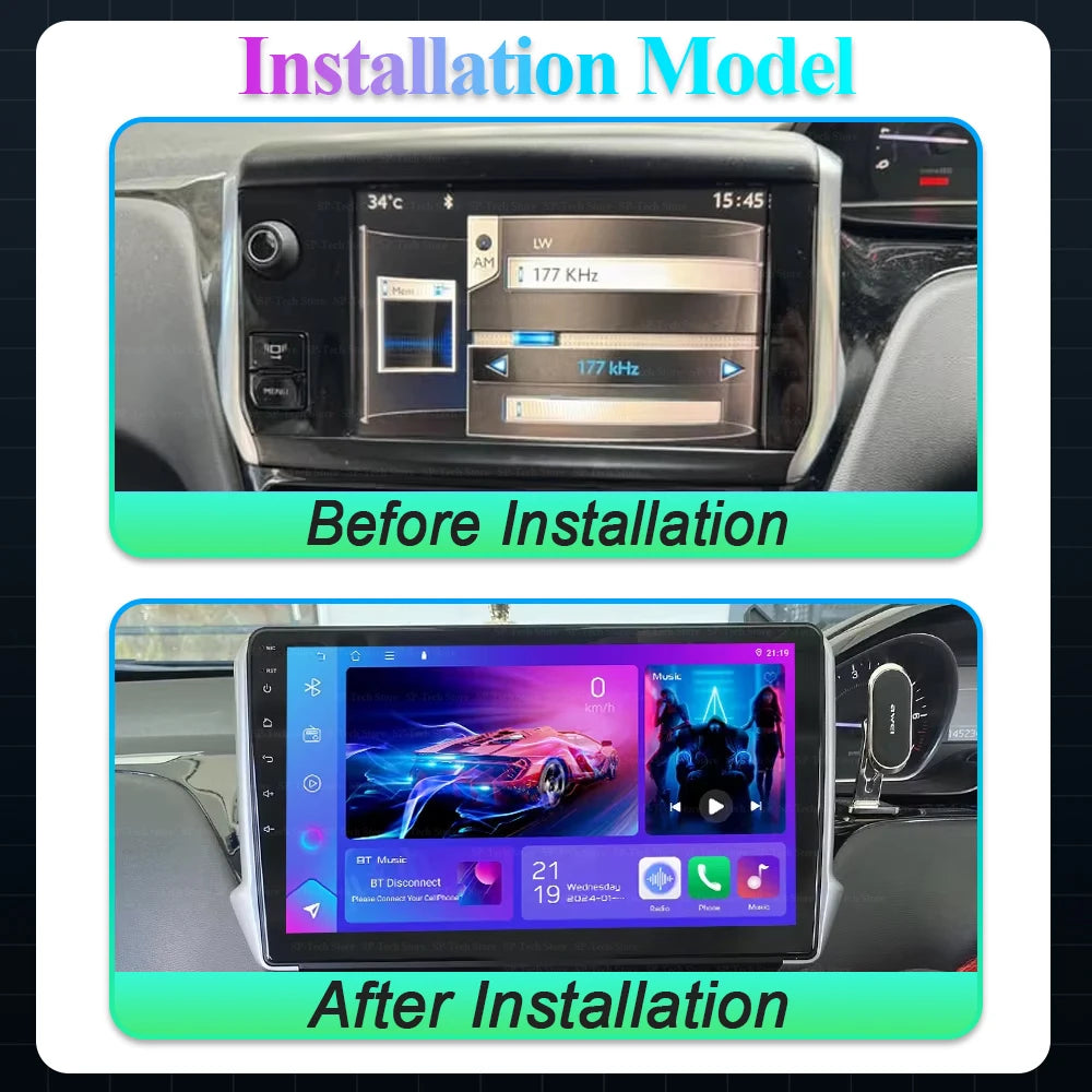 Android Gps Car Radio For Peugeot 2008 208 Series 2012 2013 2014 - 2018 Gps Multimedia Vid | AUTOKITSHOP