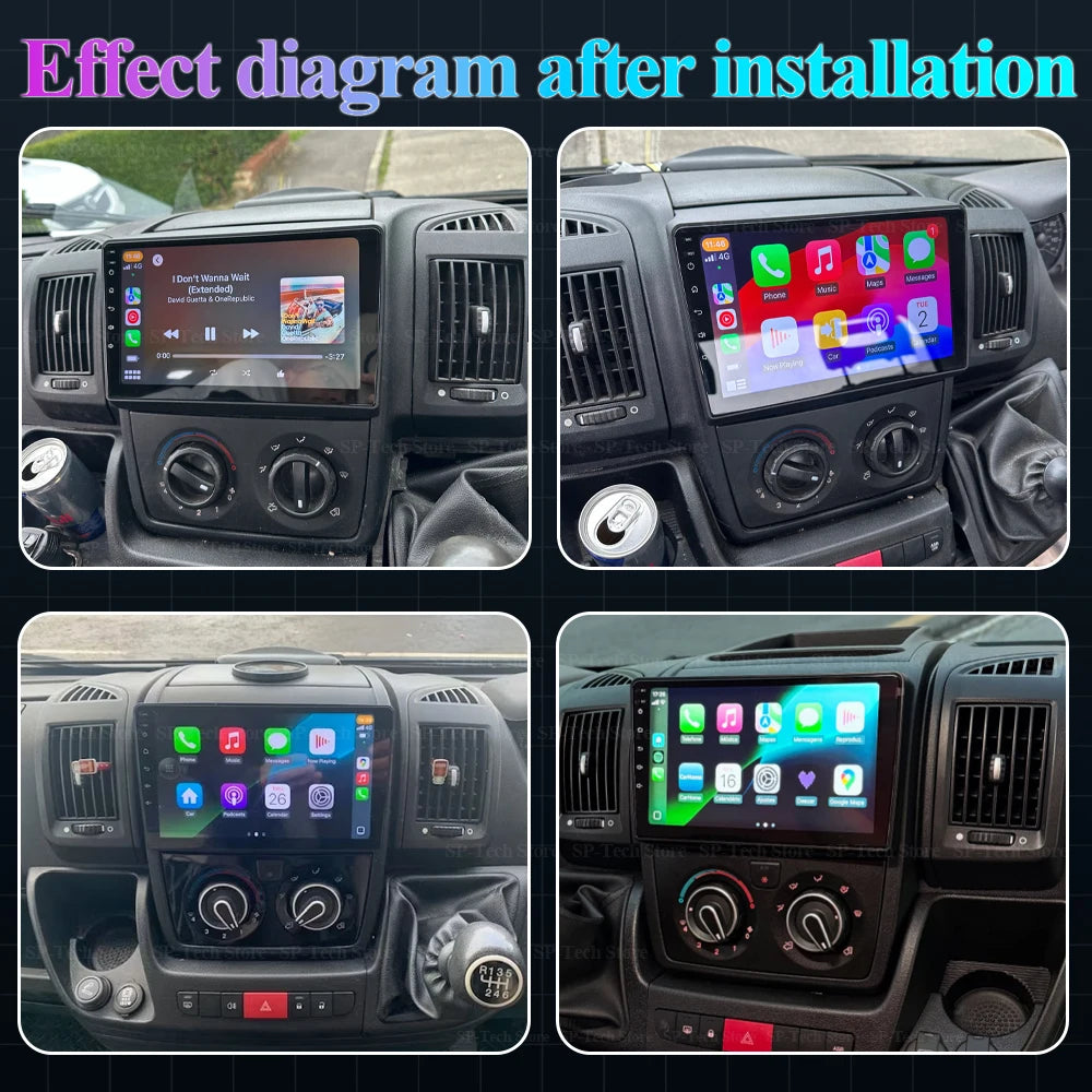Android 16 For Fiat Ducato Peugeot Boxer Citroen Jumper 2 2006-2022 Carplay Android Auto W | AUTOKITSHOP