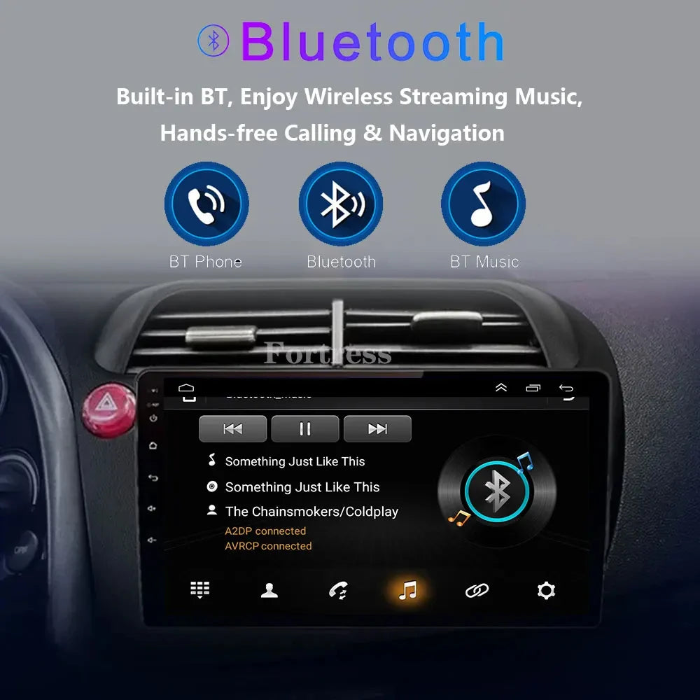 Android 16 Car Radio For Honda Civic Hatchback 2006 2007 2008 2009 2010 2011 QLED 4G LTE 5
