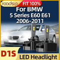 Roadsun 110W D1S LED Car Headlights HID Bulb 30000LM Turbo Lamp 6000K For BMW 5 Series E60