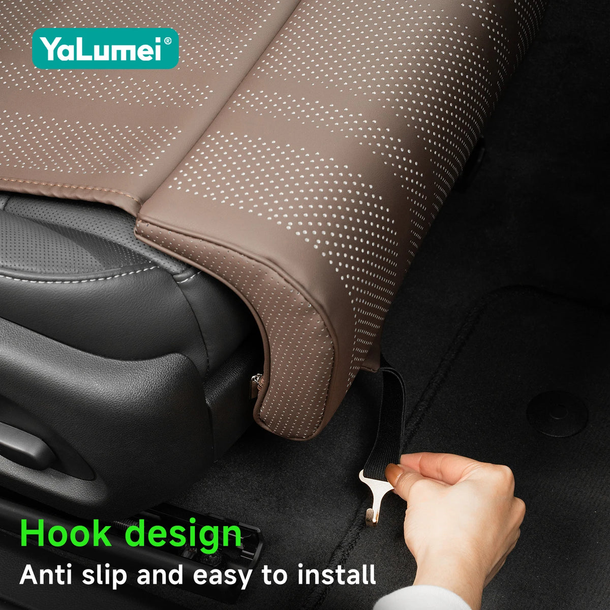 Car Seat Extender Leg Cushion For Driver Leather Universal Leg Support Pillow Cover Memory Foam  - Automotive LED Light