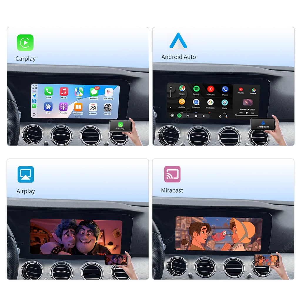 12.3"Screen Wireless CarPlay Android Auto Multimedia Player For Mercedes Benz E Class E200 | AUTOKITSHOP