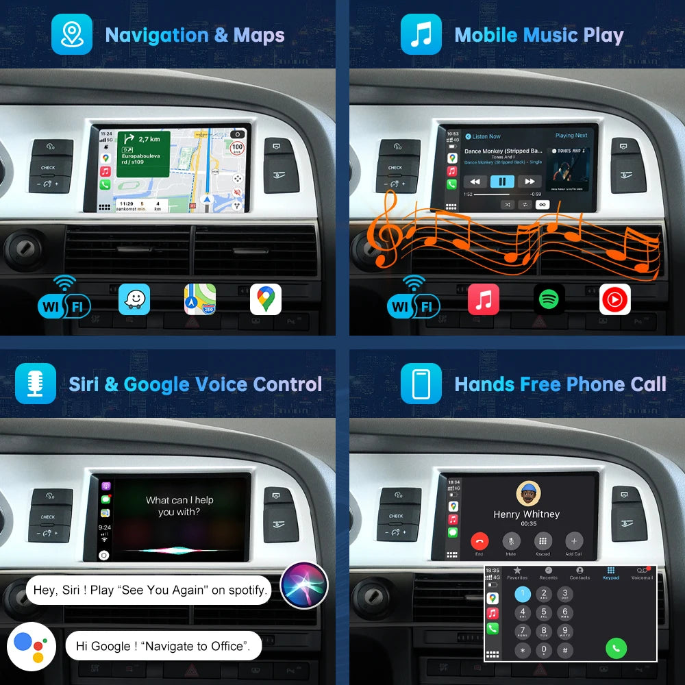 Road Top Wireless Carplay Decoder Interface For Audi C6 A6 4f 2010-2012 Q7 4L 2012-2015 MM | AUTOKITSHOP