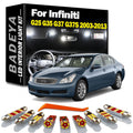 LED Bulb Interior Door Plate Sun Visor Light Kit For Infiniti G25 G35 G37 G37S Sedan Coupe
