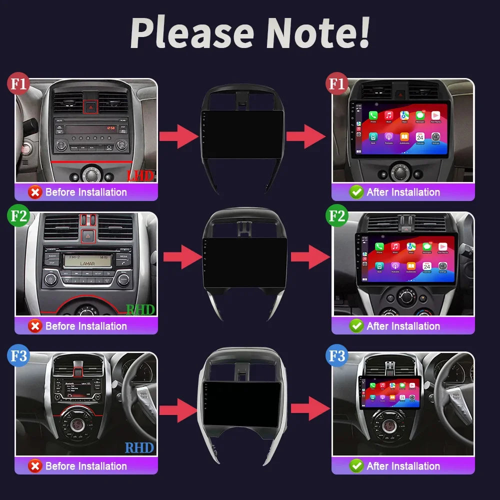 Android 14 For Nissan Versa Sunny Almera Latio 2014-2020 Car Radio Multimedia Stereo Andro