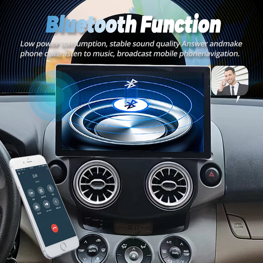 13.3inch Android 14 Screen For Toyota RAV4 RAV 4 2005-2013 Stereo Car Multimedia Video Pla