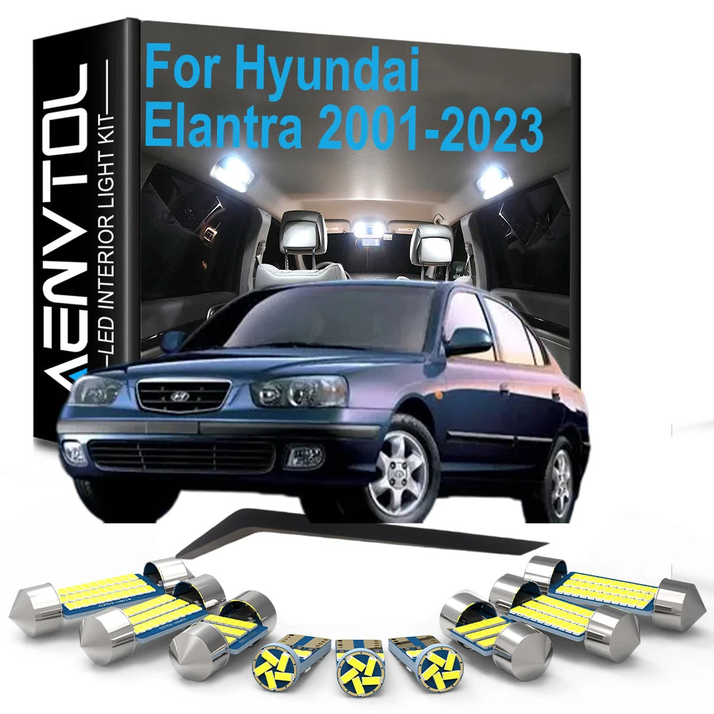 LED Interior Light Kit for Hyundai 2001-2016 - Canbus Error-Free Interior Bulbs