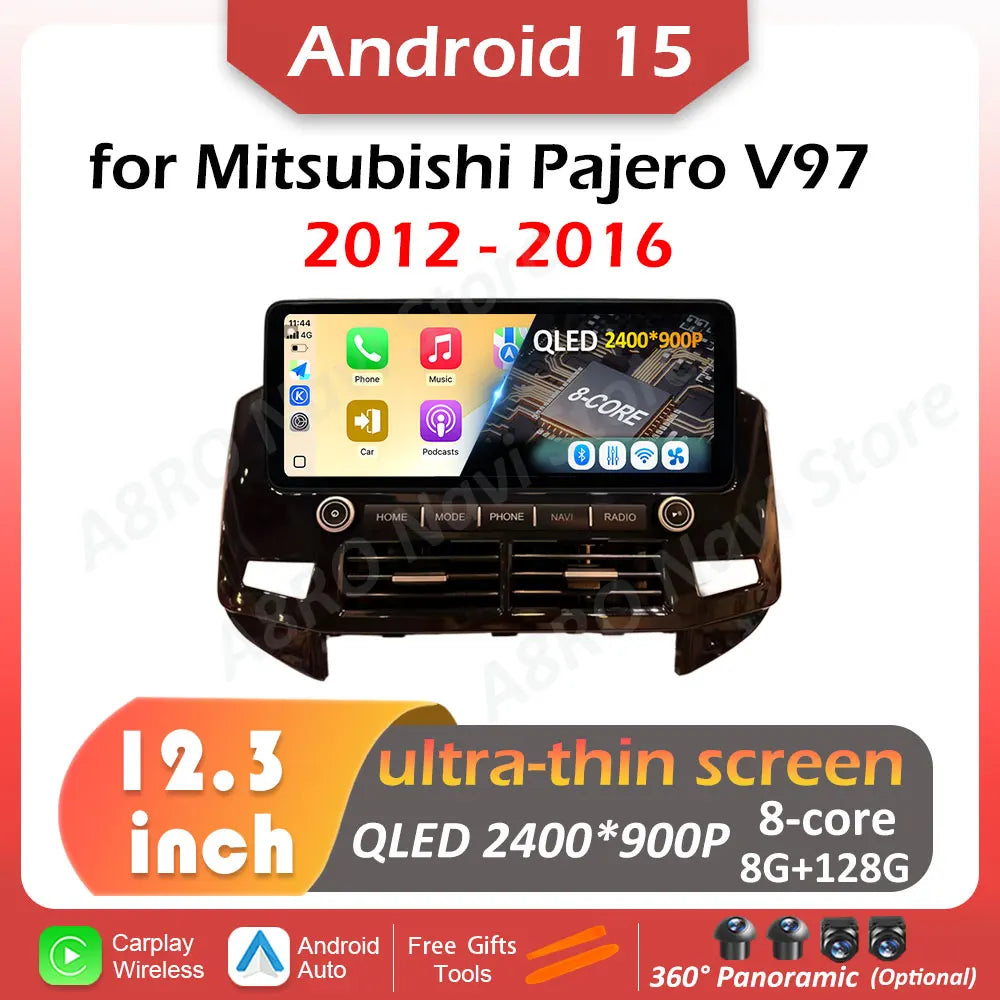 Smart System GPS Navigation for Mitsubishi Pajero V97 2012 2013 2014 2015 2016 Carplay And | AUTOKITSHOP